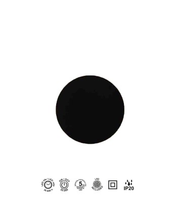 BORA BORA * APLIQUE LED REDONDO NEGRO - 30W  2700K